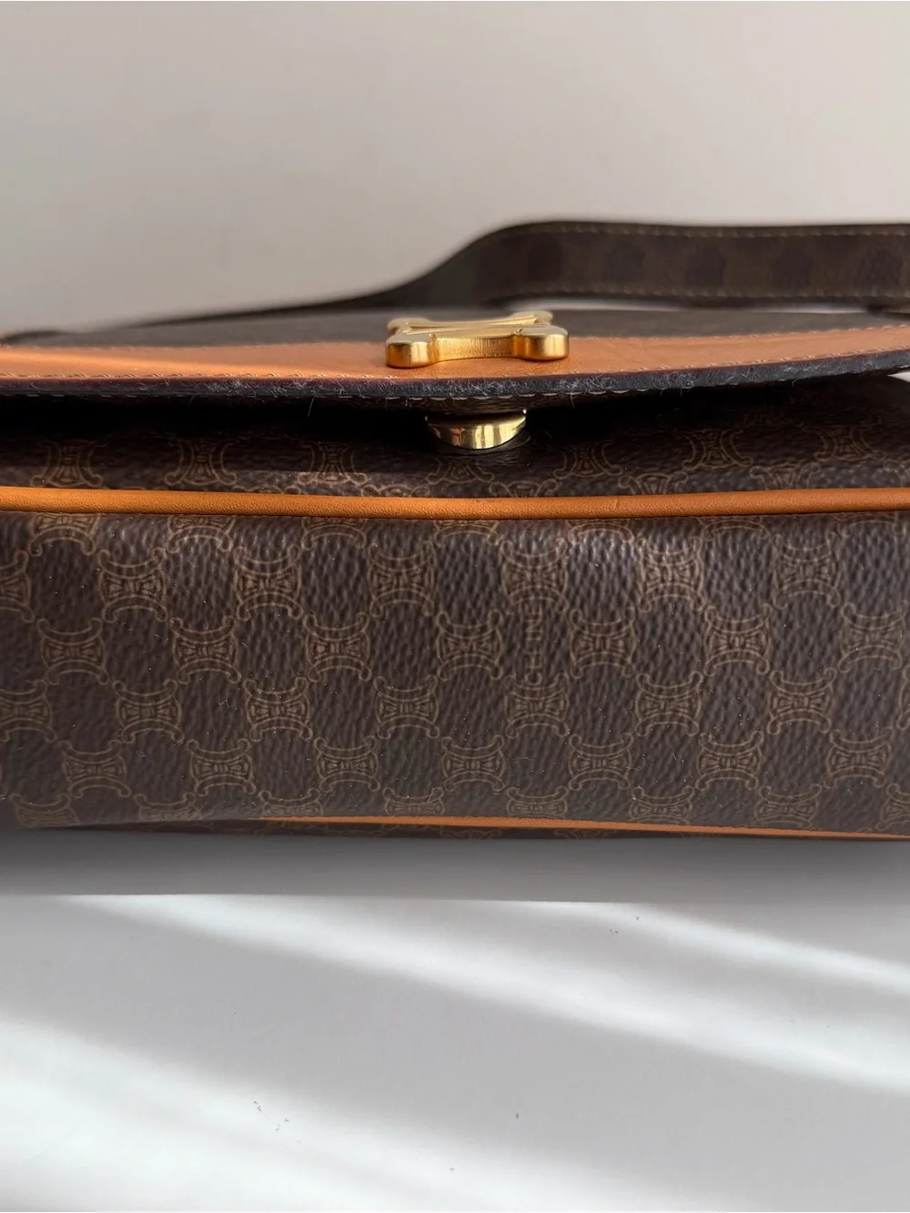 Authentic CELINE Macadam Logo Triomphe Crossbody Bag